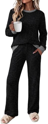 2 Piece Sets for Women Loungewear Matching Sets Women Clothing in Black