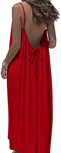 Backless Dress Red Dresses for Women Summer Dress Maxi Sundress in Red