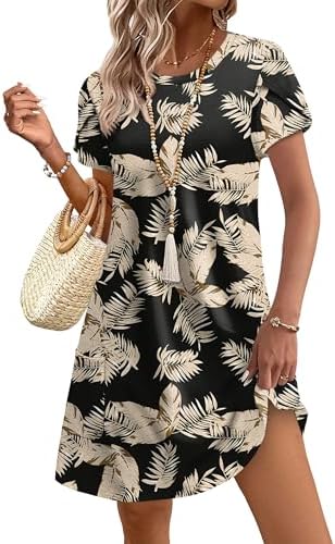 Beach Dresses for Women Tropical Hawaiian Dresses for Women in Gold Leaf