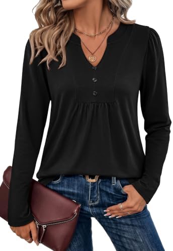 Black Blouse Dressy Blouses Plus Size Tops Work Outfits for in Black