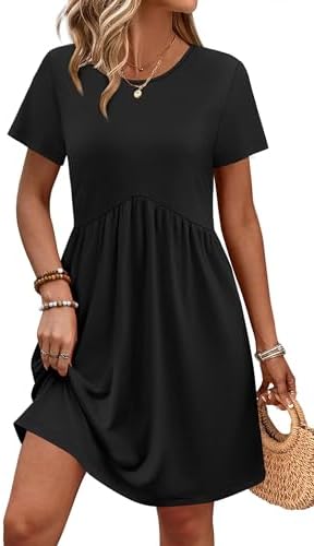 Black Dresses for Women Elegant Classy Babydoll Dress Maternity in Black