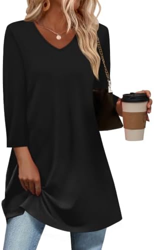 Black Tops For Women Work Shirts For Women With Leggings XL in Black