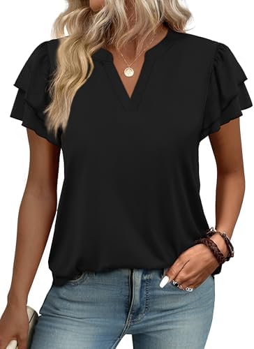 Blouses for Women Dressy Casual Business Casual Tops Flutter