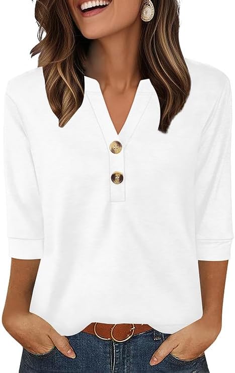 Blouses for Women Dressy Casual Cute Tops Button Down Shirts in White