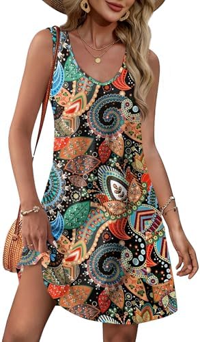 Boho Dresses for Women Trendy 2026 Spring Loose V Neck Dressy