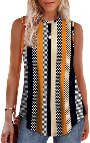 Business Casual Outfits for Women Plus Size Plus Size Tank Tops in B-pattern Stripe Spot