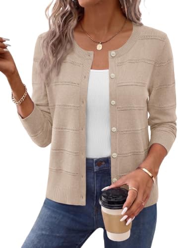 Cardigan Sweaters for Women Trendy Fall Outfits Apricot XL
