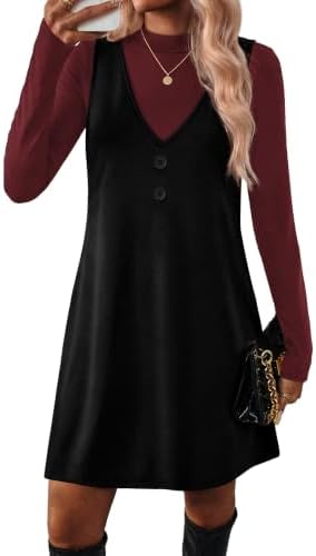 Christmas Dresses for Women 2 Piece Outfits Fall Dress Sets in Burgundy-black