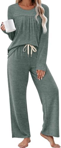 Christmas Pajamas for Women Two Piece Outfits for Women Green M in Green