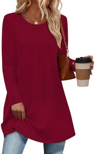 Christmas Shirts For Women Burgundy Tops For Women M in Wine