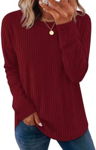 Christmas Sweaters for Women 2026 Long Sleeve Thermal Shirts in Red