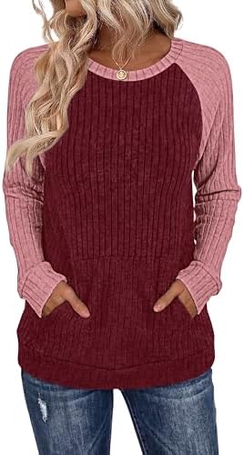 Christmas Sweaters for Women Early Fall Fashion Long Sleeve in Burgundy