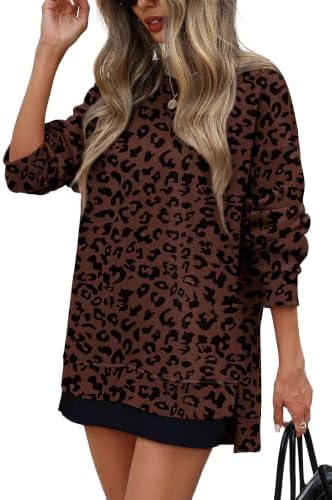 Crew Neck Sweatshirts Women Womens Tops Plus Size Winter