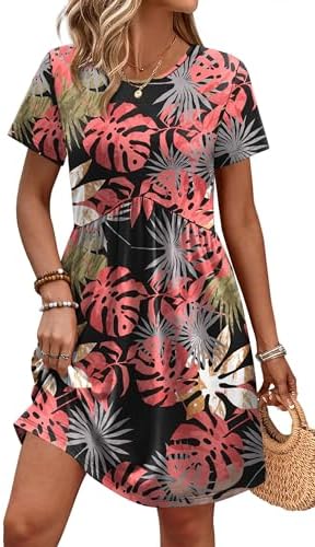 Dresses for Women Summer Dress Vacation Outfits for Women in Leaf