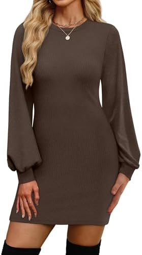 Early Fall Fashion Sweater Bodycon Dresses Sexy Mini Dress