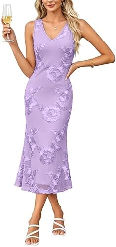 Elegant Cocktail Purple Dress Tea Party Bridesmaid Dresses in Purple