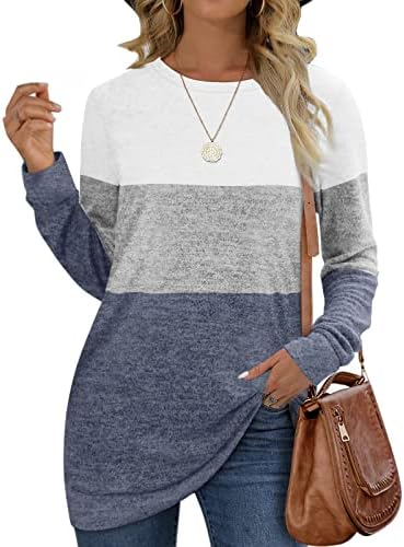 Fall Clothes for Women Trendy Long Sleeve Crewneck Tunic Womens
