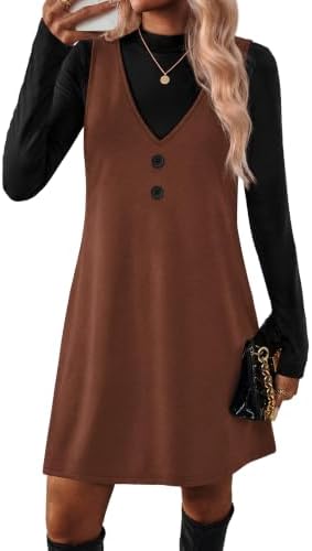Fall Dresses for Women 2 Piece Sets Long Sleeve Winter Dress in Black-caramel
