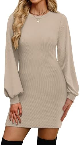 Fall Dresses for Women 2025 Crewneck Bodycon Dresses Maternity