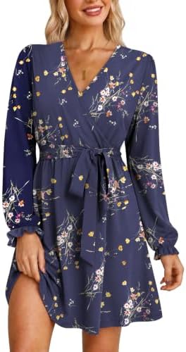 Fall Dresses for Women 2026 Wrap Wedding Guest Fall Dress
