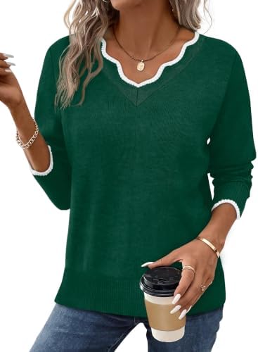 Fall Sweaters for Women Winter Clothing Cozy Christmas Sweaters in Green