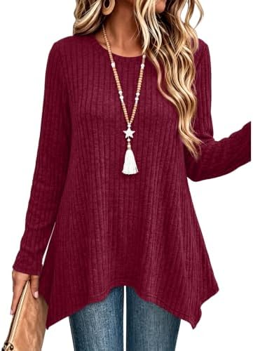Fall Sweaters for Women Winter Clothing Long Sleeve Tops Work