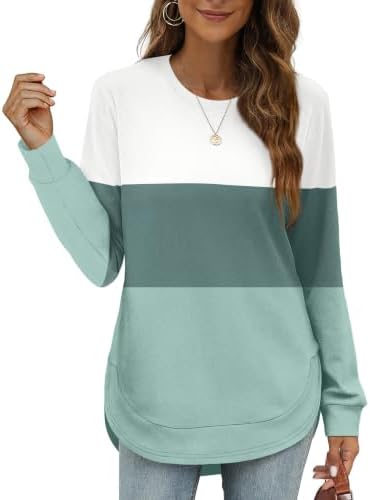 Fall Sweatshirts for Women Womens Fall Outfits Business Casual in White Blue Green