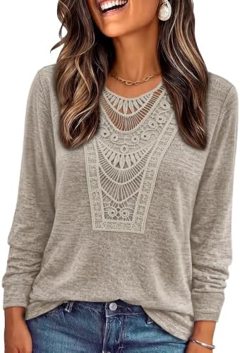 Fall Tunic for Women Fashion Clothing Oversized Sweaters Travel in All Khaki