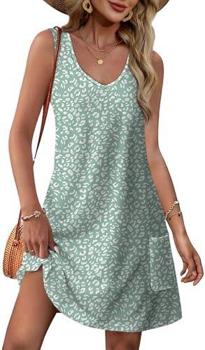 Floral Dress for Women 2025 Swimsuit Coverup Loose V Neck Swing in A Floral 11