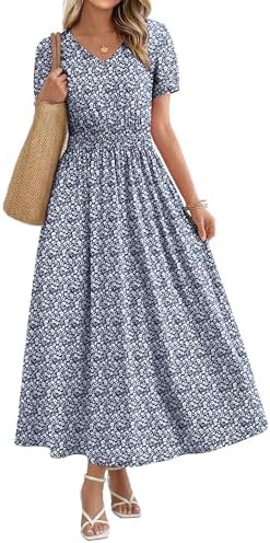 Floral Maxi Dresses for Women Plus Size Clothes Summer Midi
