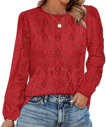 Going Out Tops for Women Christmas Valentine's Shirts Date in Wine Red