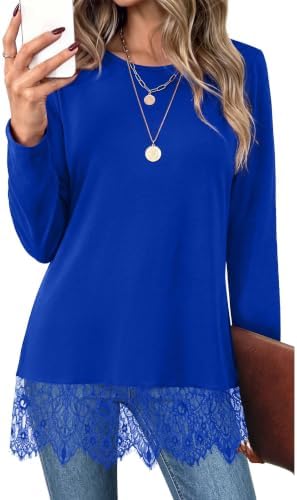 Going Out Tops for Women School Outfits for Teachers Royal Blue in J-blue