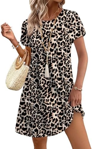 Leopard Print Dress Sexy Party Dresses for Women Summer Dresses in Leopard Print
