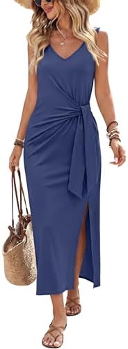 Long Dresses for Women Elegant Classy Plus Size Summer Dress in Dark Blue