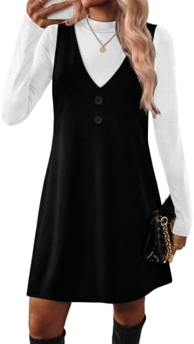 Long Sleeve Dress for Women Fall Dresses 2 Piece Sets Trendy in White-black