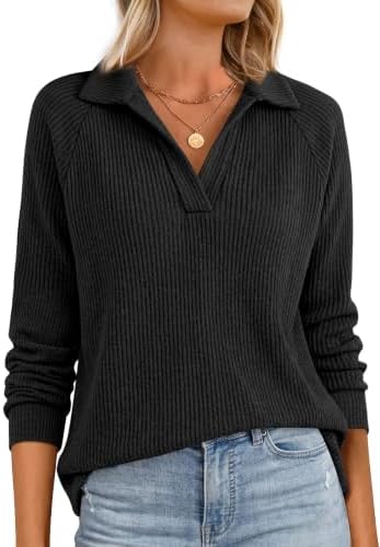 Long Sleeve Shirts for Women Early Fall Fashion Must Haves in Black
