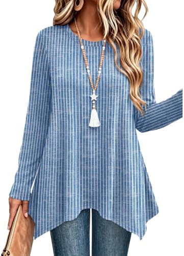 Long Sleeve Shirts for Women Fall Top Winter Clothes Tunic