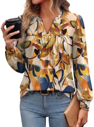 Long Sleeve Shirts for Women Fall Tops Business Casual Outfits