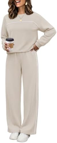 Lounge Sets for Women 2 Piece Matching Set Fall Fashion Travel in Apricot
