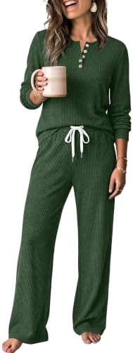 Lounge Sets for Women Two Piece Christmas Pajamas Outfits Green in Green