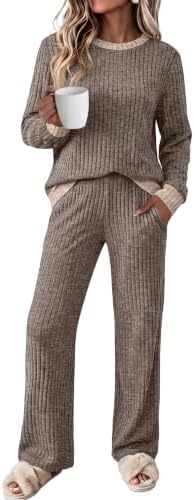 Lounge Sets for Women Two Piece Early Fall Fashion Matching in Ash Coffee