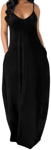 Maxi Dress Summer Dresses for Women 2026 Long Dress Cruise in Aablack