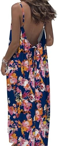 Maxi Dresses for Women 2026 Floral Summer Dress Sundresses in Y-floral Pink Navy