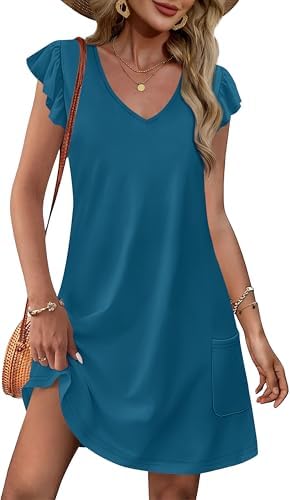 Navy Blue Dress for Women 2026 Spring Summer Sundresses Casual in Navy Blue
