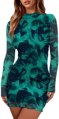 Party Club Dresses for Women Casual Dresses Print Blue L
