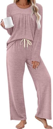 Pink Outfits for Women Two Piece Pajamas for Women Set with in Pink