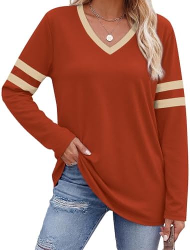Plus Size Blouses for Women Fall Clothing Oversized Tee Caramel