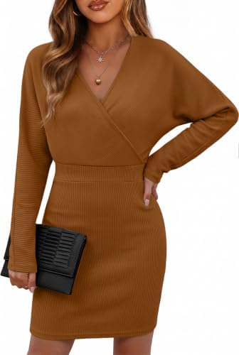Plus Size Cocktail Dresses for Women Bodycon Long Sleeve