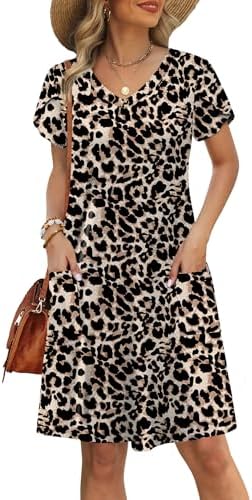 Plus Size Dresses for Curvy Women Summer Spring Tshirt Dress in Print 02