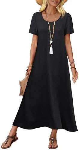 Plus Size Dresses Sundresses for Women Short Sleeve Summer